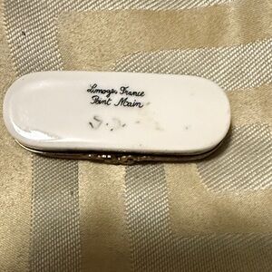 Limoges White and Gold Trinket Box